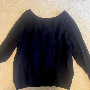 Rugby by Ralph Lauren sheer sweatshirt blouse. Size small, color Navy